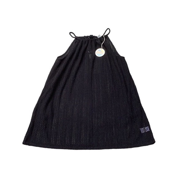 C & C CALIFORNIA NWT BLACK CROCHET SWIM SUIT COVER UP MINI LARGE - Picture 11 of 11